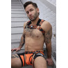 Breedwell Harnais Neo Camo Noir-orange Neon